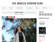 Tablet Screenshot of losangelesfashionblog.com